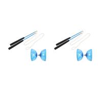 Vjsujehgy 2X Giocattolo da Fitness con Diabolo A Doppia Testa e Tre Cuscinetti, Gioco All'Aperto, Diabolo, Yo-Yo, Giocattoli per Bambini Anziani
