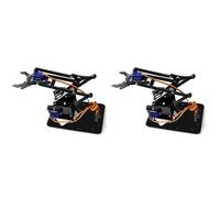 Vjsujehgy 2X Kit di Apprendimento per Componenti DIY per Braccio Robotico, Kit per La Creazione di Oggetti In Acrilico, Braccio Meccanico A un Solo con Servo