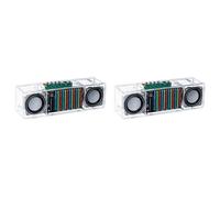 Vjsujehgy 2X Kit DIY per Altoparlanti Bluetooth, Spettro Musicale LED Elettronico, Doppio Canale, Amplificatore per Altoparlante 8002 da 3 W