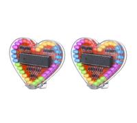 Vjsujehgy 2X Modulo di Luce Lampeggiante A LED RGB A Forma di Cuore Kit Elettronico DIY Lampada Ad Acqua Pratica di Progetto di Saldatura per Studenti Scolastici