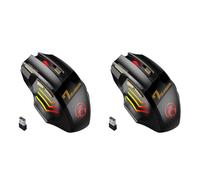 Vjsujehgy 2X Mouse da Gioco Fili per Computer 2.4G RGB Ricaricabile Mouse da Gioco Bluetooth Mouse USB Mouse Ergonomico Silenzioso