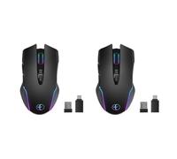 Vjsujehgy 2X Mouse da Gioco Wireless Mouse Jiggler con Pulsante On/off Mantieni Il Computer Sveglio Fare su Mouse Ottico Ricaricabile