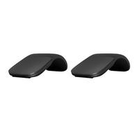 Vjsujehgy 2X Mouse Touch Bluetooth 4.0 - Mouse Pieghevole Morbido Silenzioso per Ufficio per PC Portatile Nero