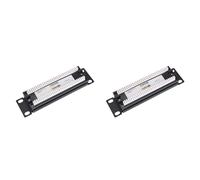 Vjsujehgy 2X Rete Rack per Pannello Patch CAT6 A 8 Porte, Montaggio su Rack 1U da 6.89 Pollici con Presa RJ45 per Telaio di Domestico