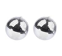 Vjsujehgy 2X Sfera da Discoteca con Specchio D' Palla Appesa con per Appendere Effetti di Luce per Feste, Decorazioni per La Casa Club Stage (8 Pollici)