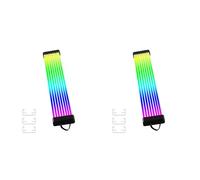 Vjsujehgy 2X Striscia LED RGB Scheda di Sincronizzazione ARGB per Alimentazione Computer GPU Scheda Grafica per Cavi Scheda Grafica Neon Line 8PIN