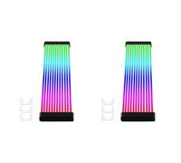 Vjsujehgy 2X Striscia LED RGB Scheda di Sincronizzazione ARGB per Alimentazione Computer GPU Scheda Grafica per Cavi Scheda Grafica Neon Line 24P o 3X8P