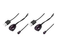 Vjsujehgy 2X Trasmettitore Adattatore USB Ricevitore Ripetitore Ripetitore IR un Infrarossi Si Applica Ai Dispositivi di Controllo Remoto 5 M con Luci