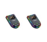 Vjsujehgy 2X Trasmettitore Ricevitore Bluetooth 5.3 Adattatore Bluetooth 2 In 1 con Display LED Luce RGB per Auto PC TV Altoparlanti Cuffie