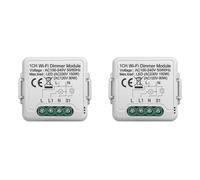 Vjsujehgy 2X Tuya Wifi Smart Dimmer Switch Modulo 10A Supporto Controllo un 2 Vie 1 Gang Compatibile per Home Smart Life App