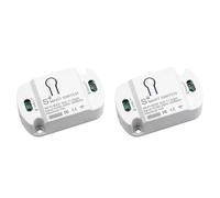 Vjsujehgy 2X Tuya Wifi Smart Switch 10A Wireless Timer Smart Home LED Light Smart Life APP Modulo di Automazione del Controllo Vocale