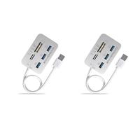 Vjsujehgy 2X USB HUB 3.0 USB Splitter 3 Porte Extensor Multi USB Extension Multiplo 3 0 Hub Lettore di Schede SD USB3.0 Expander per PC