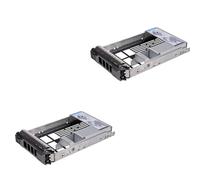 Vjsujehgy 2X Vassoio per Disco Rigido da 3,5 Pollici per Server PowerEdge - con Adattatore HDD da 2,5 Pollici NVMe SSD SAS SATA Staffa