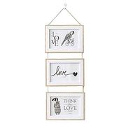 Vjsujehgy 3 Connected Combination Wall Hanging Photo Frame Chiodo Cuciture Europeo in Legno Massello Clip Porta Carta Decorazione da Parete A