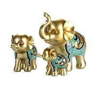 Vjsujehgy 3 PZ Fortuna Statua di Elefante Decorazioni per la Casa Figurine di Elefante Statue Home Decor Feng Shui Elefante Figurine