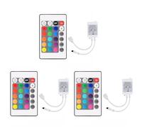 Vjsujehgy 3X A 24 + Controller LED DC12V Scatola di Controllo RGB Controller per Strisce Luminose IR per Strisce Luminose 5050 2835 RGB