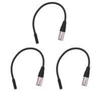 Vjsujehgy 3X Adattatore per Microfono Stereo con Connettore Audio da 0, A 3 Pin XLR A 3,5 mm Femmina