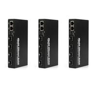 Vjsujehgy 3X Convertitore Multimediale Gigabit 4 A 2 RJ45 Transceiver 10/100/1000M per Switch In Fibra Ottica SPINA UE