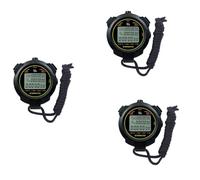 Vjsujehgy 3X Cronometro Digitale, Timer per Il Conto alla Rovescia del Cronometro da 10 / Memoria Divisa, Ampio Display Impermeabile 12/24 Ore