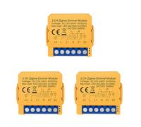 Vjsujehgy 3X Modulo Interruttore Dimmer Intelligente Tuya Zigbee Controllo 2CH Luci LED Interruttore Dimmerabile Regolazione Continu Controllo Vocale