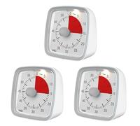Vjsujehgy 3X Timer da 60 Minuti, Timer per L'Aula nel Classe, Timer per il Conto Alla Rovescia per Bambini e Adulti, Strumento di Gestione del Tempo per Insegnare il Grigio