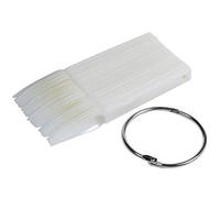 Vjsujehgy 40Pz Punte di Arte del Chiodo a Punta Affilata Punte False Display di Pratica del Colore del Gel Polacco Mostrando I Bastoni di Carta Manicure Strumento Beige