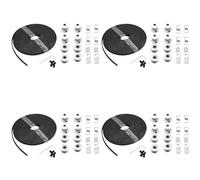 Vjsujehgy 4pz 5Mx6Mm Cinghia Dentata + 16 Pezzi 20 Denti 5Mm Puleggia Diametro Interno + 16 Pezzi Tendicinghia + 16 Pezzi Tenditore Molla di Tensione