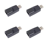 Vjsujehgy 4X Adattatore Ethernet LAN USB A RJ45 Scheda di Rete USB2.0 da 100 Mbps per PC Laptop Desktop DVB Set Top Box Drive-Free Nero