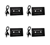 Vjsujehgy 4X Adattatore Stereo AUX per Cassetta Audio Bluetooth 5.0 Universale con Microfono per Telefono Lettore CD con AUX MP3