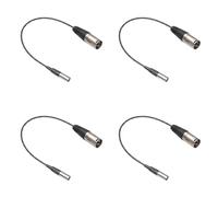 Vjsujehgy 4X Audio da 3 Pin A 3 Pin XLR Audio da XLR A Mini XLR Audio Connettore Microfono
