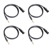 Vjsujehgy 4X Audio Stereo per Microfono da Un XLR da 6,35 mm da 1/4 di Pollice - per Microfono Bilanciato da Un XLR per Altoparlanti, 1 Metro