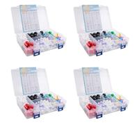 Vjsujehgy 4X Kit Modello Molecolare, Set di Molecolare, Kit Modello Elemento Atomico per Lezioni, Kit di Costruzione di Strutture