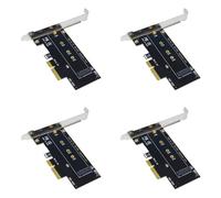 Vjsujehgy 4X PCI-e 3.0 X4 A NVMe M.2 NGFF M Chiave SSD Riser Scheda di Espansione per 2230/2242/2260/2280 M.2 SSD EM2-5001