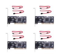 Vjsujehgy 4X Scheda di Espansione Interna per Controller SATA Un 4 Porte con Due Cavi Sata, per PC Desktop, Supporto Disco Rigido SATA