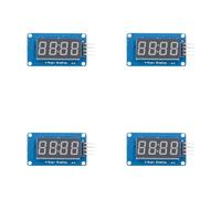 Vjsujehgy 4X TM1637 Modulo Display LED A 4 Bit per, Tubo Orologio con Anodo Rosso A 7 Segmenti da 0,36 Pollici e 4 Schede Driver Seriali
