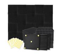 Vjsujehgy 52 Pezzi Acustici In Schiuma 1 X 12 X 12 Pollici Fonoassorbenti A Cuneo con Cancellazione del Rumore per Studio di Registrazione di Home Office
