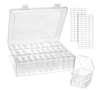 Vjsujehgy 62Pcs Scatole Organizzatrici per Perline per la Realizzazione di Gioielli, Piccole Scatole Organizzatrici per Perline per L' Fai-da-Te