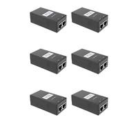 Vjsujehgy 6X 24V 0.5A Desktop Poe Power Injector Ethernet Adapter Sorveglianza CCTV per L'Alimentazione della Telecamera IP