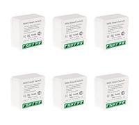 Vjsujehgy 6X Mini Interruttore Relè Smart WiFi, Modulo Interruttore Luce Timer DIY Applicazione Smart Life/Tuya, Wireless