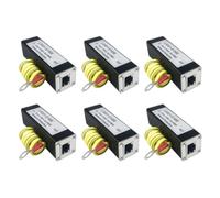 Vjsujehgy 6X Poe 1000M Network Protector Poe 1000M Monitor Camera Surge Protector RJ45 Gigabit Ethernet Dispositivo di Protezione Scaricatore