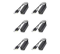 Vjsujehgy 6X PS5712TG Gigabit Power al Ethernet Splitter 10/100 / 1000Mpbs RJ45 Supporto Splitter IEEE802.3 Af/At (30W) PoE