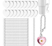 Vjsujehgy Accessori Ornamentali per Chiavi Grezze A Sublimazione per Tazze MDF Bifacciali DIY A