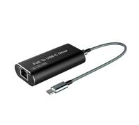 Vjsujehgy Adattatore Ethernet Type C Alimentato Tramite Poe da USB C A RJ45 per Rete LAN, Compatibile con Telefoni, Tablet e PC.