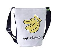 Vjsujehgy Borsa a tracolla di tela per ragazze della scuola Borsa di banana per animali stampata a mano - Banana