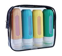 Vjsujehgy Bottiglie da Viaggio per Articoli da Toeletta, Contenitori da Viaggio, Accessori da Viaggio Ricaricabili A Tenuta Stagna per Shampoo e Balsamo