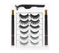 Vjsujehgy Ciglia Magnetiche con Kit Eyeliner Magnetico, 6 Paia di Ciglia Magnetiche con Eyeliner, Ciglia Finte 3D(B)