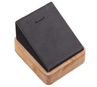 Vjsujehgy Collana Singola nel Legno con Pendente Un Catena Espositore per Gioielli Espositore per Gioielli Espositore Superficie di Cuoio Nero