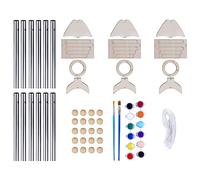 Vjsujehgy Crea Un Kit di Campanelli Eolici Pendente Natalizio con Campanelli Eolici - Arti e Mestieri per Bambini di età Compresa tra 4 5 6 7 8 Kit Fai da Te per Bambini