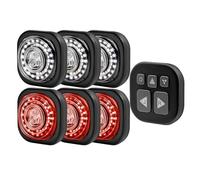 Vjsujehgy di Luci per Bicicletta Intelligente 4Pack, Luci per Bicicletta Intelligenti 6Pack, e Segnale di Svolta, Luci Anteriori e Posteriori Sincronizzate con per La Guida NOTT