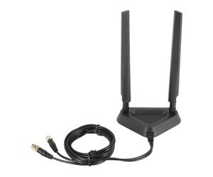 Vjsujehgy di Prolunga A Doppia Frequenza 2.4G/5G Antenna Router WiFi Scheda di Rete Wireless Antenna 8Db Sma Aspirazione Magnetica Nero 1 PZ